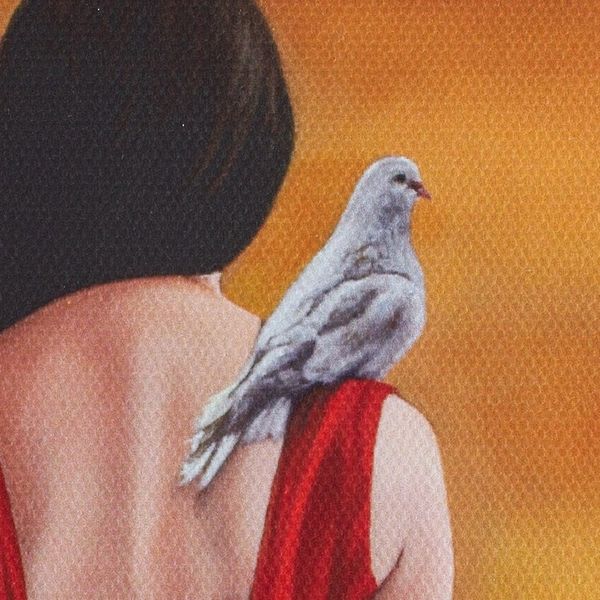 Alternate image for Signed Surrealist Gicle Print by a Mexican Artist Three Moons