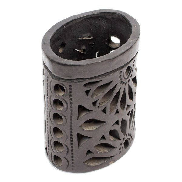 Alternate image for Oaxaca Barro Negro Ceramic Oval Pencil Holder Oaxacan Ellipse