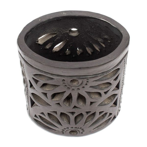Alternate image for Oaxaca Barro Negro Ceramic Oval Pencil Holder Oaxacan Ellipse