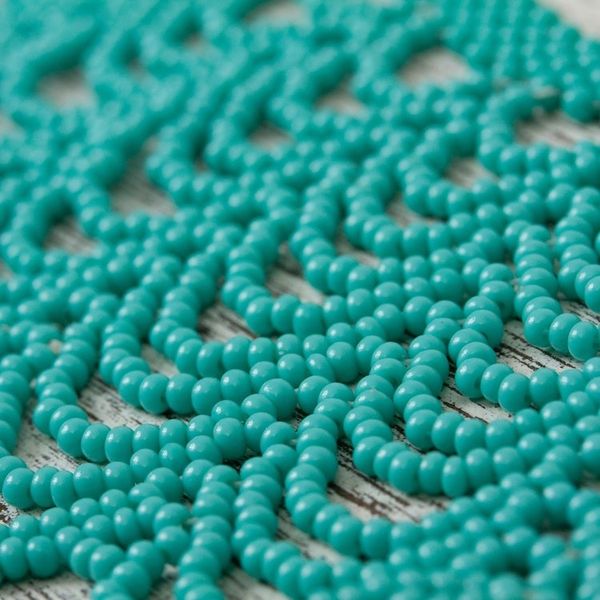 Alternate image for Handcrafted Turquoise Blue Glass Beaded Statement Necklace Beach Waves