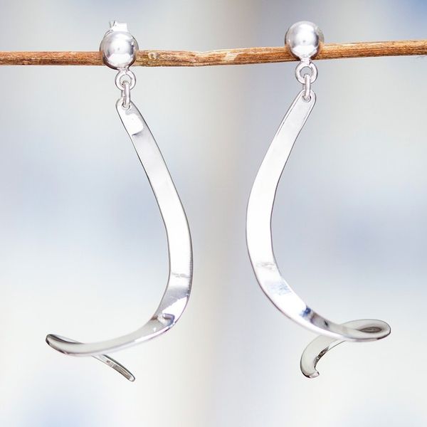 Alternate image for Taxco Sterling Silver Dangle Earrings Squiggle