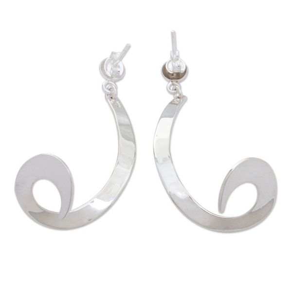 Alternate image for Taxco Sterling Silver Dangle Earrings Squiggle
