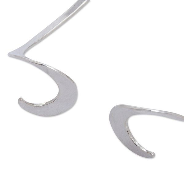 Alternate image for Taxco Sterling Silver Dangle Earrings Squiggle