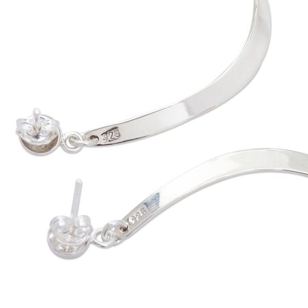 Alternate image for Taxco Sterling Silver Dangle Earrings Squiggle