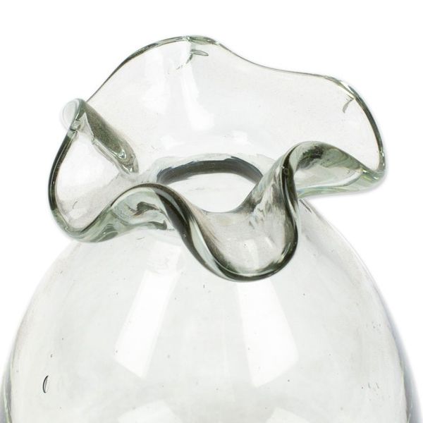 Alternate image for Handblown Wavy Drop-Shaped Recycled Glass Incense Diffuser Wavy Essences