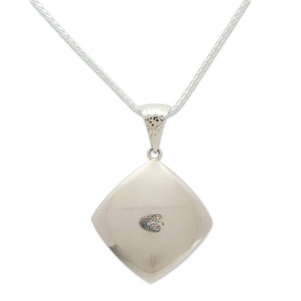 Alternate image for Minimalist-Inspired Natural Turquoise Pendant Necklace Lagoon Diamond