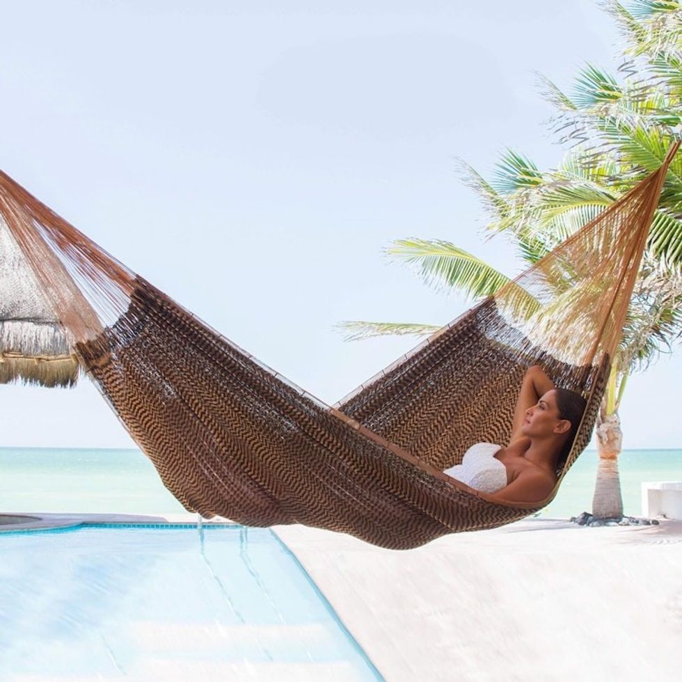 Handcrafted Mayan Hammock Double 'Caribbean Mambo'