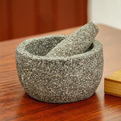 Alternate image for Unique Volcanic Basalt Stone Molcajete Serving Up Tradition