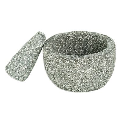 Alternate image for Unique Volcanic Basalt Stone Molcajete Serving Up Tradition