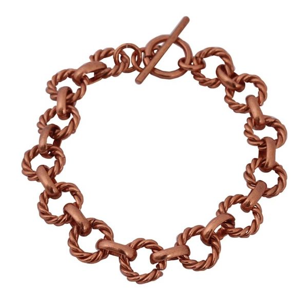 Alternate image for Rope Pattern Copper Link Bracelet from Mexico Rope Bonds