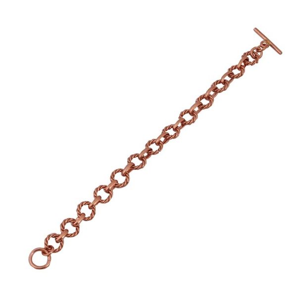 Alternate image for Rope Pattern Copper Link Bracelet from Mexico Rope Bonds