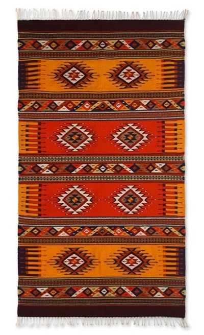 Alternate image for Zapotec wool rug 4.5x7 Summers Day