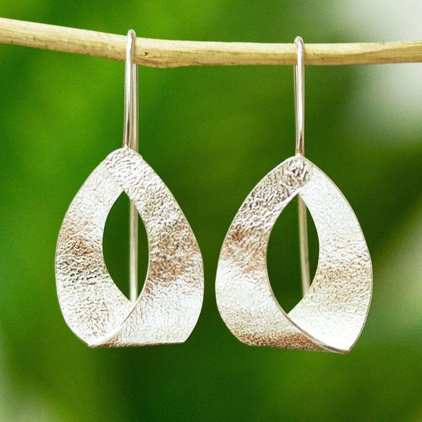 Alternate image for Drop Earrings in Sterling Silver Cool Ribbons