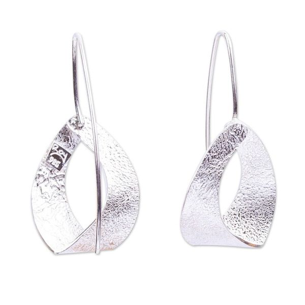 Alternate image for Drop Earrings in Sterling Silver Cool Ribbons
