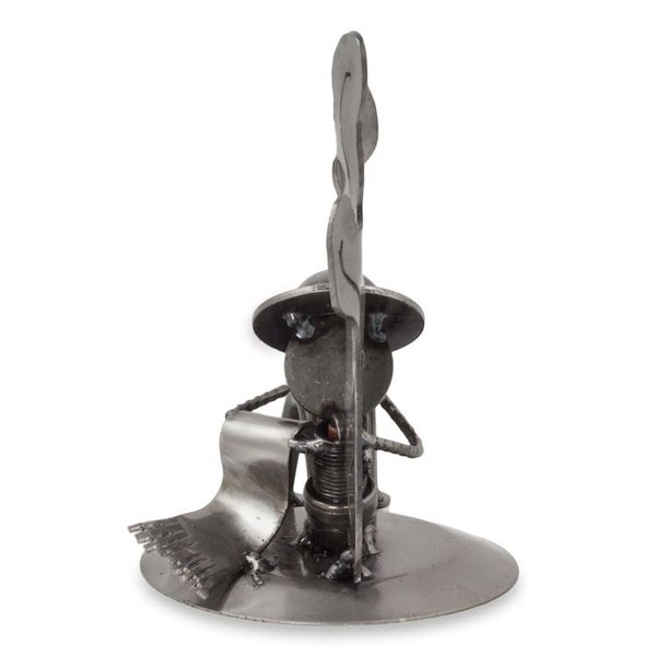 Alternate image for Mexican Handcrafted Rustic Sculpture from Recycled Metal Rustic Relaxation