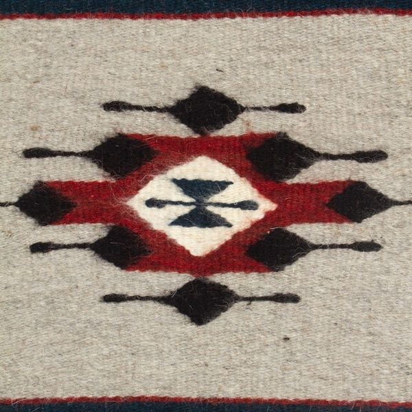 Alternate image for Artisan-Made Zapotec Diamond-Patterned Wool Area Rug 1x1 Diamond of Heritage