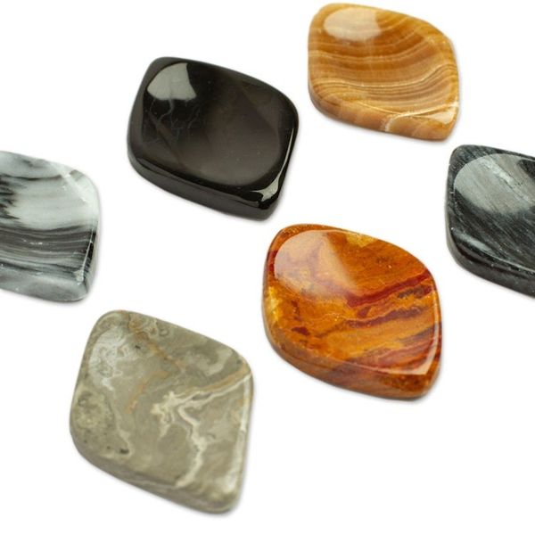 Alternate image for Polished Stones for Stress Relief Pair Elegance Amulet