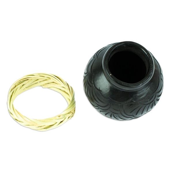 Alternate image for Barro Negro Black Ceramic Decorative Mini Vase Exquisite Black