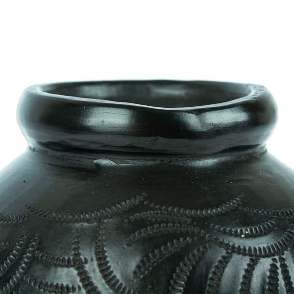 Alternate image for Barro Negro Black Ceramic Decorative Mini Vase Exquisite Black