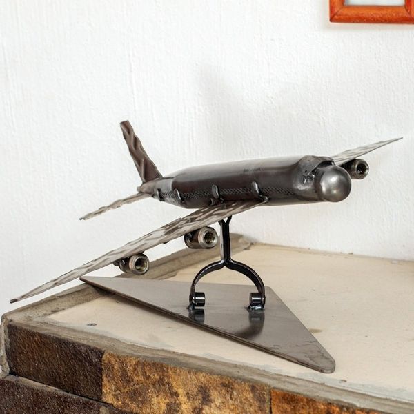 Alternate image for Recycled Metal Auto Part Jet Sculpture from Mexico Airline