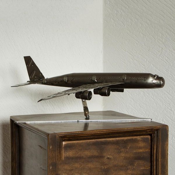 Alternate image for Recycled Metal Auto Part Jet Sculpture from Mexico Airline
