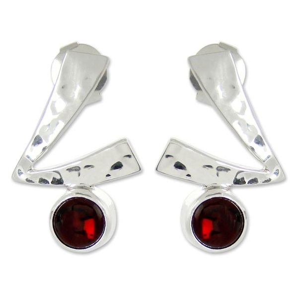 Alternate image for Garnet button earrings Life Script