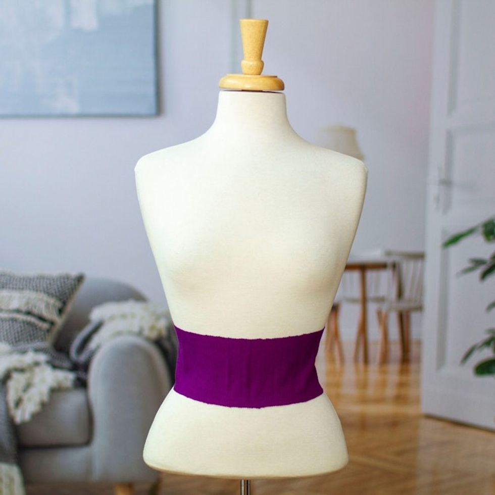 Handloomed 100 Cotton Obi Wrap Belt in an Aubergine Hue 'Aubergine Status'