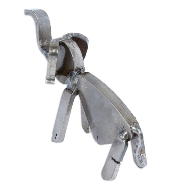 Alternate image for Recycled Auto Parts Elephant Figurine Handmade in Mexico Microelephant