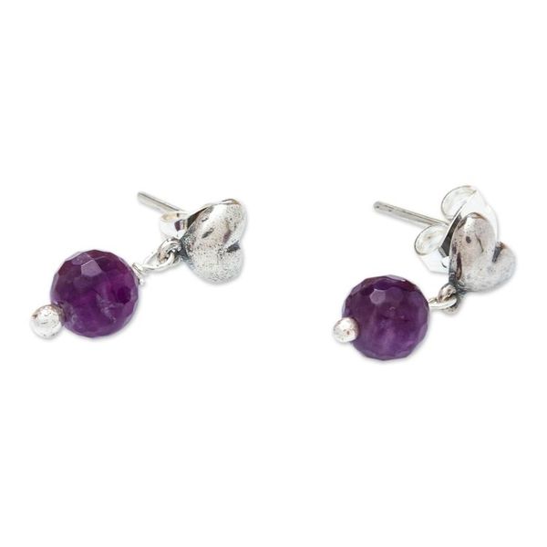 Alternate image for Artisan Crafted Sterling Earrings with Amethyst Loving Looks