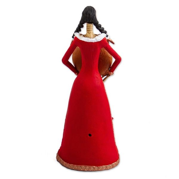 Alternate image for Handmade Catrina Skeleton Sculpture from Mexico La Catrina Francisca