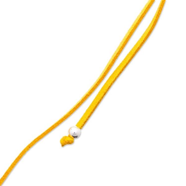 Alternate image for Art Glass Heart-Shaped Pendant Necklace in Goldenrod Yellow My Goldenrod Love