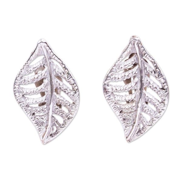 Alternate image for Clip-On Sterling Silver Earrings Eternal Leaves
