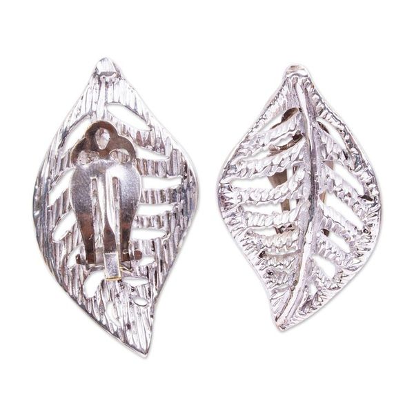 Alternate image for Clip-On Sterling Silver Earrings Eternal Leaves