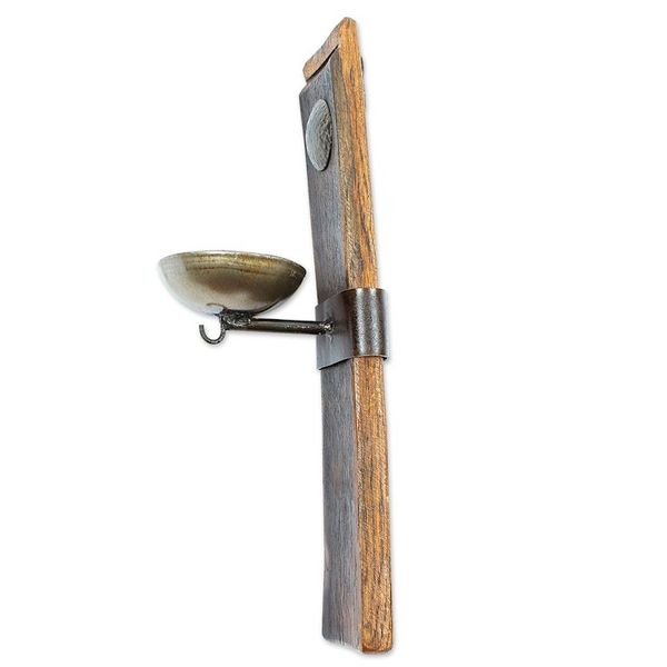 Alternate image for Mexican Iron and Wood Wall Sconce Handcrafted from Barrel Little Hacienda Light