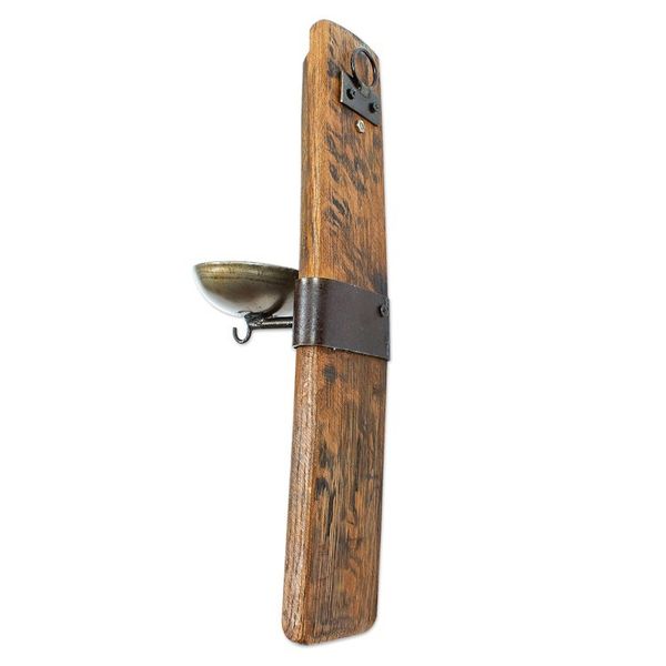 Alternate image for Mexican Iron and Wood Wall Sconce Handcrafted from Barrel Little Hacienda Light