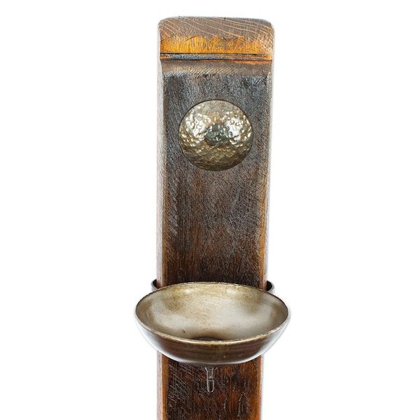 Alternate image for Mexican Iron and Wood Wall Sconce Handcrafted from Barrel Little Hacienda Light