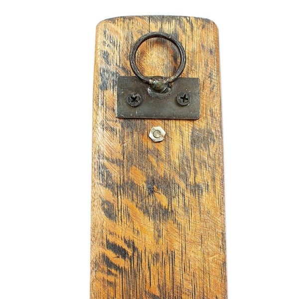 Alternate image for Mexican Iron and Wood Wall Sconce Handcrafted from Barrel Little Hacienda Light