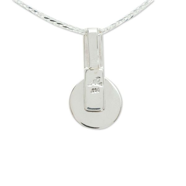 Alternate image for 950 Silver Turquoise Pendant Necklace From Mexico Eastern Skies