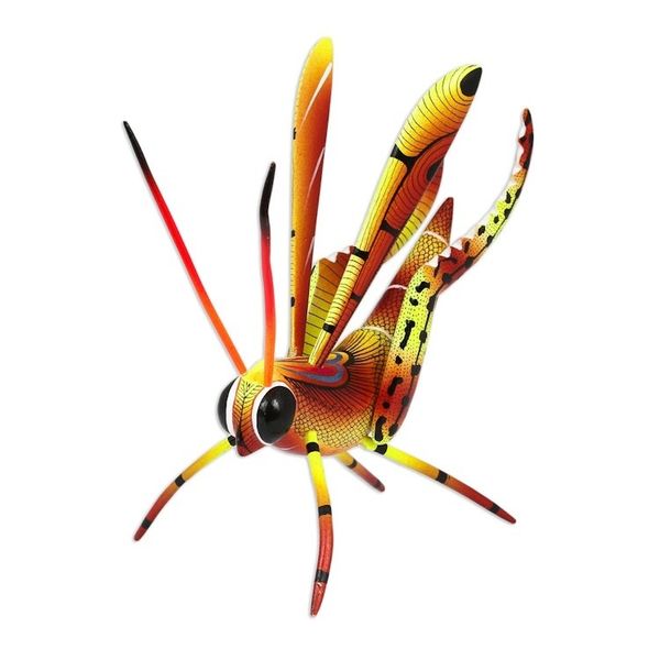 Alternate image for Handcrafted Copal Wood Cricket Alebrije from Mexico Chirping Cricket