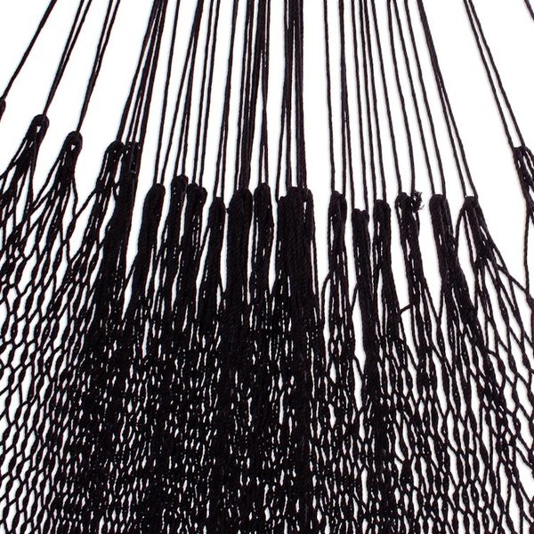 Alternate image for Handmade Black Cotton Hammock Double Uxmal Night