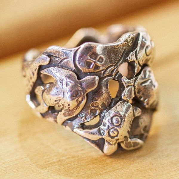 Alternate image for Sea Turtle Design 950 Silver Ring from Mexico Marine World