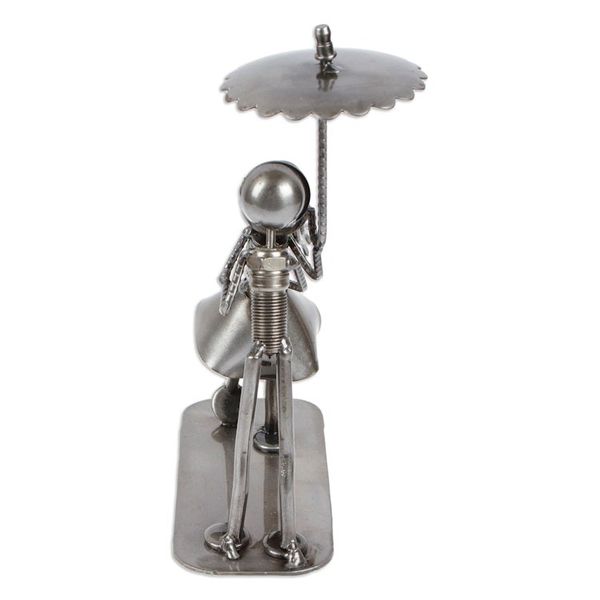 Alternate image for Handmade Eco-Friendly Romantic Upcycled Auto Part Sculpture In love Under the Rain