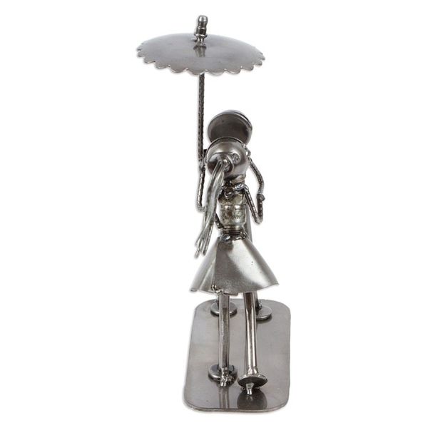 Alternate image for Handmade Eco-Friendly Romantic Upcycled Auto Part Sculpture In love Under the Rain