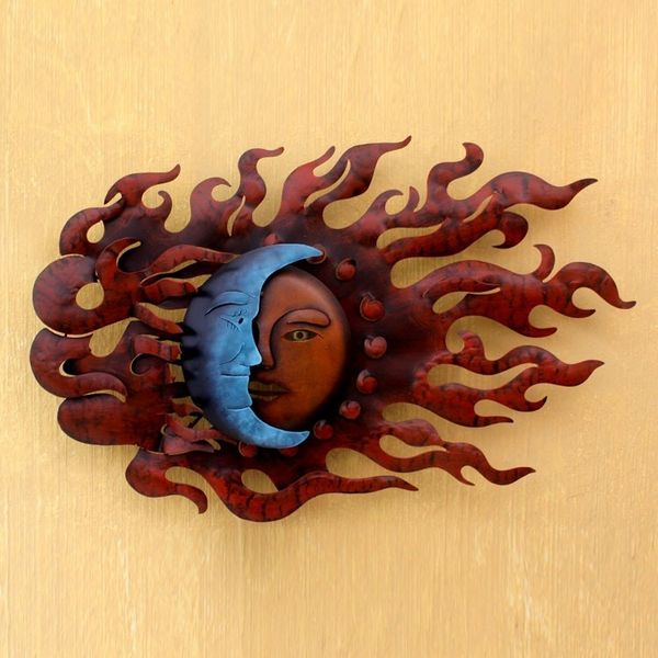 Alternate image for Fair Trade Sun and Moon Steel Wall Art High Wind Eclipse