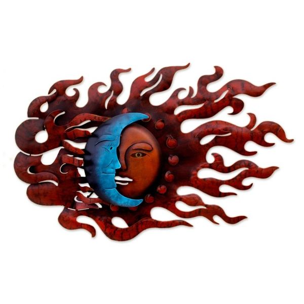Alternate image for Fair Trade Sun and Moon Steel Wall Art High Wind Eclipse
