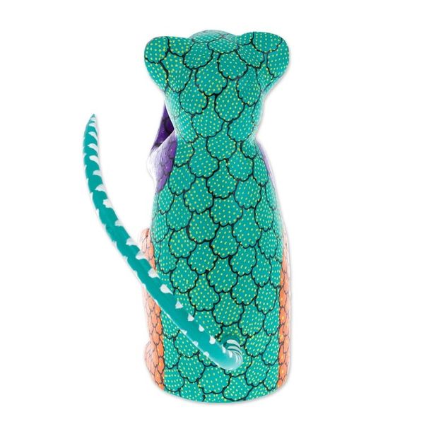Alternate image for Hand-Carved and Hand-Painted Wood Monkey Alebrije Figurine Thrilled Monkey