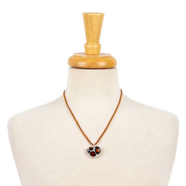 Alternate image for Fused Art Glass Heart Animal Print-Themed Pendant Necklace My Exotic Love