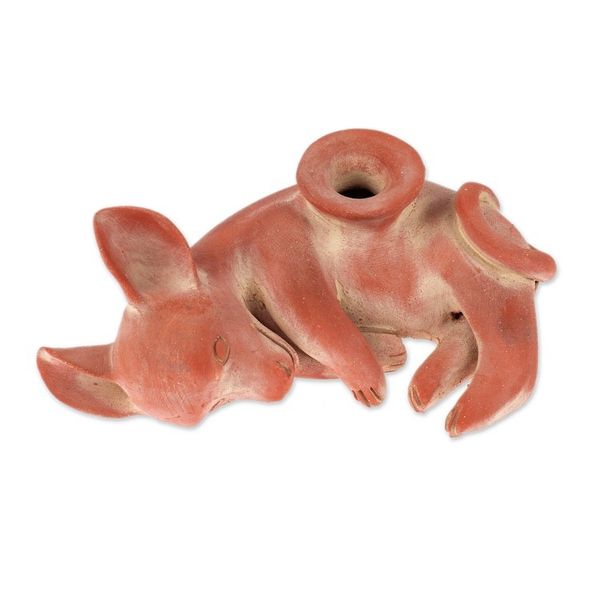 Alternate image for Ceramic sculpture Playful Xoloitzcuintli