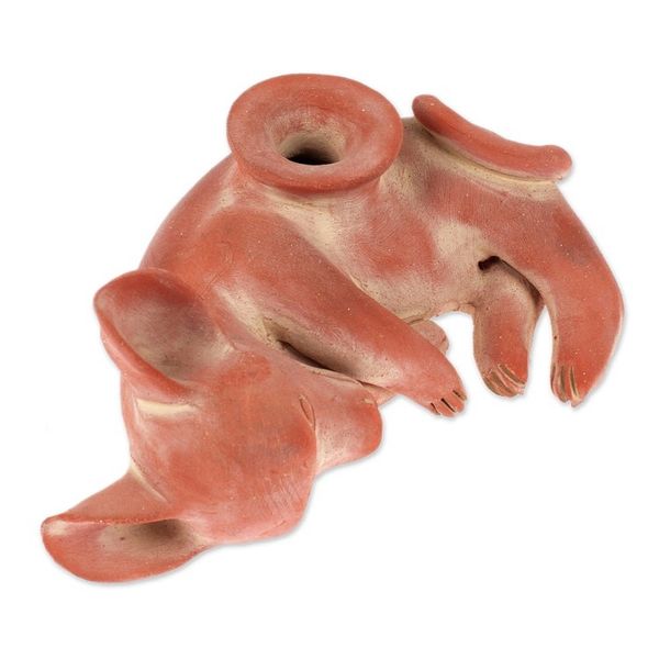 Alternate image for Ceramic sculpture Playful Xoloitzcuintli