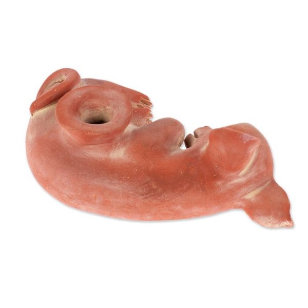 Alternate image for Ceramic sculpture Playful Xoloitzcuintli
